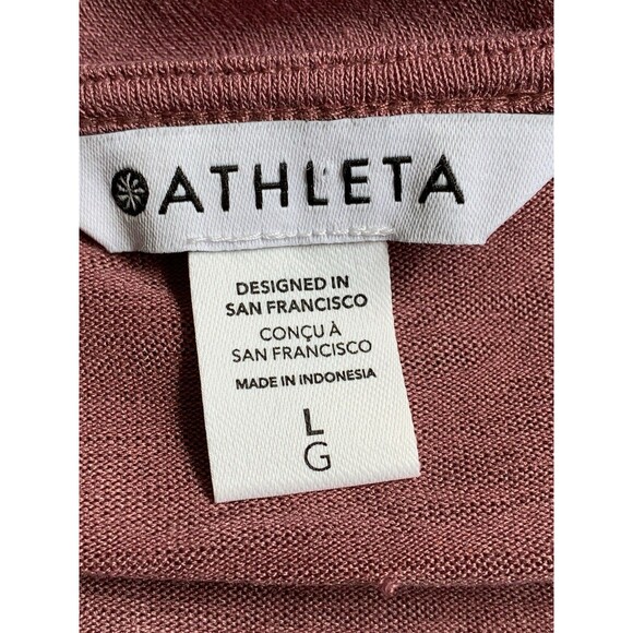 Athleta Breezy Wrap Tank Top Mauve Dusty Pink Womens Size L - Picture 5 of 8